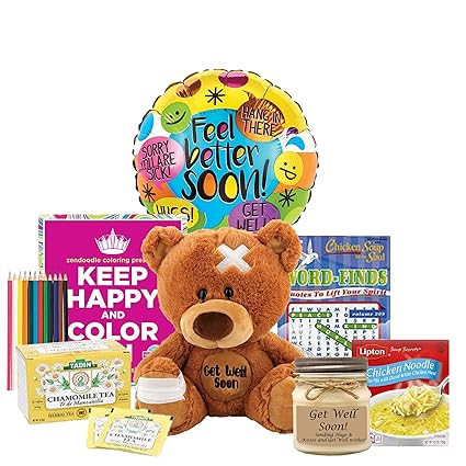 Sending Good Vibes Get Well care Package-  get well soon gift basket -